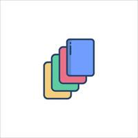 A stack of books icon on a white background vector