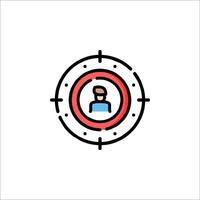 A person is in a target in a circle vector