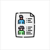A person is sitting on a paper with a person on the other side vector