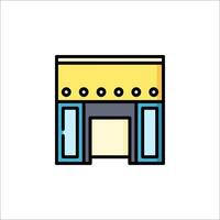 A store front icon with a window and door vector