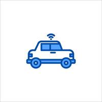 A car with wifi icon on it vector