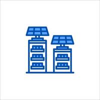 A solar panel on top of a tower vector