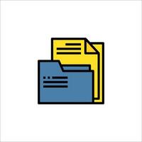 File folder icon illustration vector