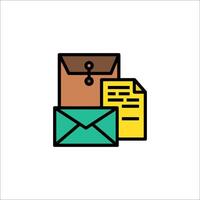 Mail envelope icon illustration vector
