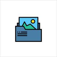 A folder with a picture inside it vector
