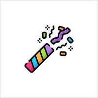 A colorful birthday party sparkler icon vector