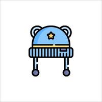 A bear hat with a star on it vector
