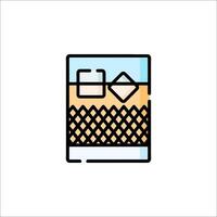 A glass of whiskey with a diamond in it vector