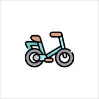 A bicycle icon in a flat style vector
