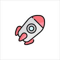 A rocket icon on a white background vector