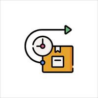 A clock and a box with a clock on it vector