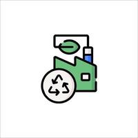 A recycling icon with a green arrow and a green arrow vector