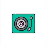 A turntable icon on a white background vector