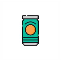 A can of soda icon in a line style vector