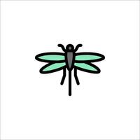 A dragonfly icon on a white background vector