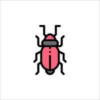A red beetle icon on a white background vector