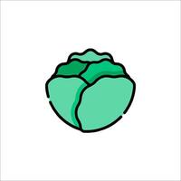 Cabbage icon illustration vector