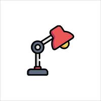 A lamp with a red light on it vector