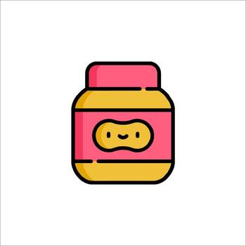 A jar of honey with a smiley face on it vector