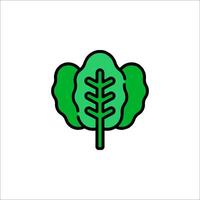 A green leaf icon on a white background vector