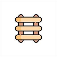 A wooden ladder icon on a white background vector