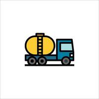 A truck with a large container on the back vector
