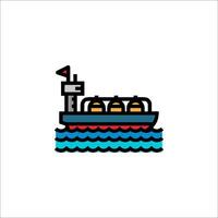 A ship with cargo containers on it vector