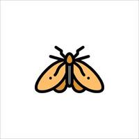 A moth icon on a white background vector