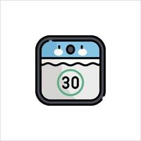 A clock with the number 30 on it vector