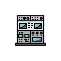 A computer monitor with multiple monitors and a keyboard vector