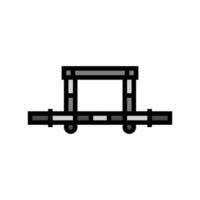 pull up bar fitness tool color icon illustration vector