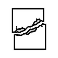 torn paper fracture color icon illustration vector