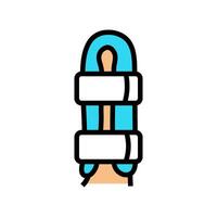 splint for finger fracture color icon illustration vector