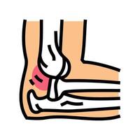 dislocated joint fracture color icon illustration vector