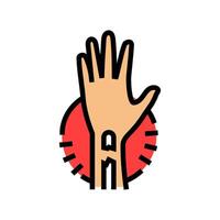 broken arm fracture injury color icon illustration vector