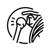 joint dislocation fracture injury line icon illustration vector