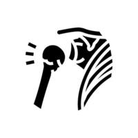joint dislocation fracture injury glyph icon illustration vector