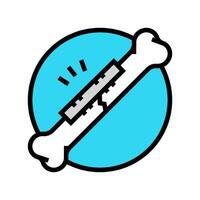 bone fixation plate fracture injury color icon illustration vector