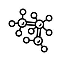 molecular structure genetic line icon illustration vector