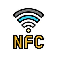 signal nfc technology color icon illustration vector