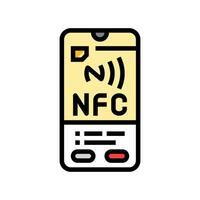 enabled phone nfc technology color icon illustration vector