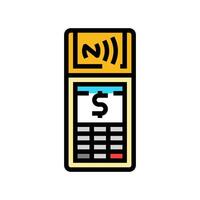 payment terminal nfc technology color icon illustration vector