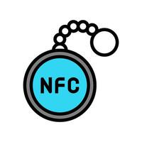 tag nfc technology color icon illustration vector