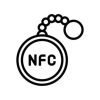 tag nfc technology line icon illustration vector