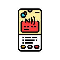 payment app nfc technology color icon illustration vector