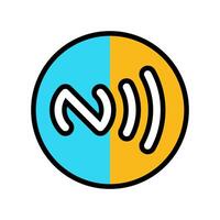 mark nfc technology color icon illustration vector