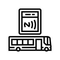 phone tapping object nfc technology line icon illustration vector