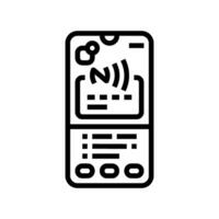 payment app nfc technology line icon illustration vector