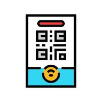 tap to connect nfc technology color icon illustration vector
