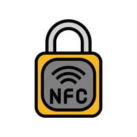 security nfc technology color icon illustration vector